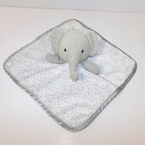 George Gray plush Elephant Small Polk a dots Satin Trim Security blanket Lovey